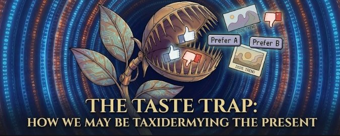 Cover image for THE TASTE TRAP: How We May Be Taxidermying the Present
